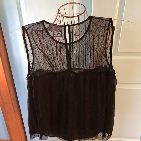 14th and Union Polka Dot Mesh Tank Top - Picture 6 of 6